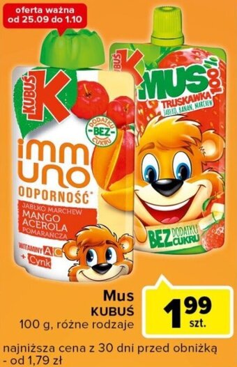 Carrefour Express Mus KUBUŚ 100g oferta