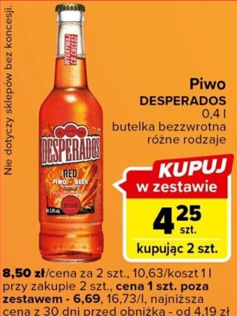Carrefour Express Piwo DESPERADOS 0,4l oferta