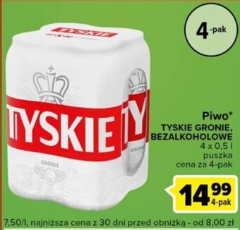 Carrefour Express Piwo TYSKIE GRONIE, BEZALKOHOLOWE 4 x 0,5 l oferta