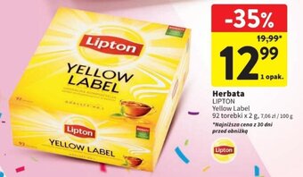 Intermarche Herbata LIPTON Yellow Label 92 tb oferta
