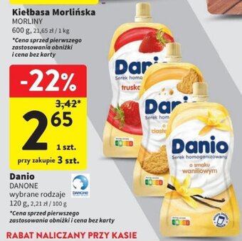 Intermarche Danio DANONE 120 g oferta