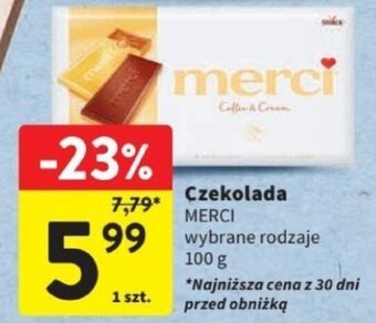Intermarche Czekolada MERCI 100 g oferta