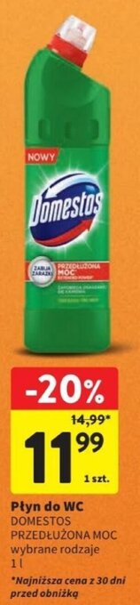 Intermarche Płyn do WC DOMESTOS PRZEDŁUŻONA MOC 1 l oferta