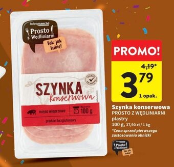 Intermarche Szynka konserwowa PROSTO Z WĘDLINIARNI 100 g oferta