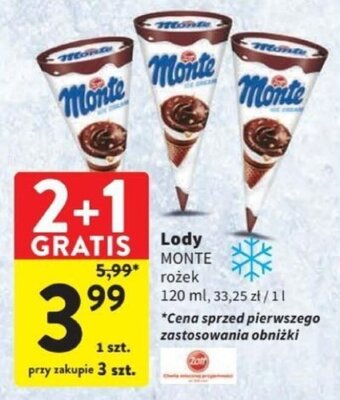 Intermarche Lody Monte 120 ml oferta