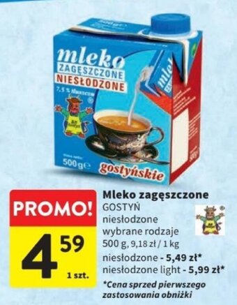 Intermarche Mleko zagęszczone GOSTYŃ 500 g oferta