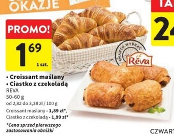 Intermarche Croissant maślany / Ciastko z czekoladą 50-60 g oferta