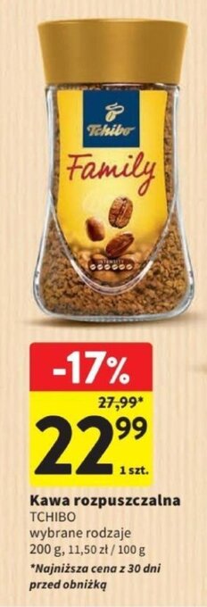 Intermarche Kawa rozpuszczalna TCHIBO 200 g oferta