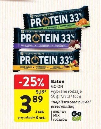 Intermarche Baton proteinowy czekoladowy 33% oferta