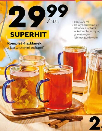 Biedronka Szklanki 300 ml granatowe oferta