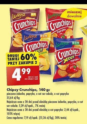 Biedronka Chipsy pieczone żeberka z grilla oferta