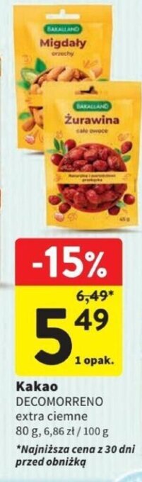 Intermarche Kakao DECOMORRENO 80 g oferta