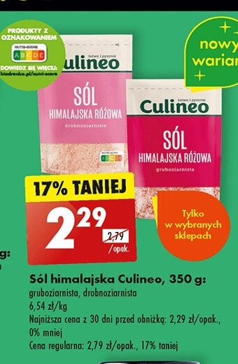 Biedronka Sól himalajska różowa gruboziarnista oferta