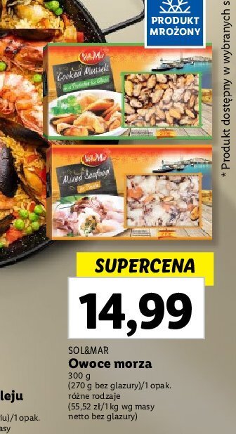 Lidl Małże gotowane oferta