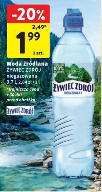 Intermarche Woda źródlana ŻYWIEC ZDRÓJ 0,7 l oferta