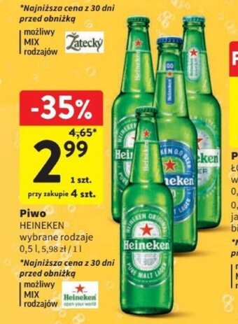 Intermarche Piwo Heineken 0,5 l oferta