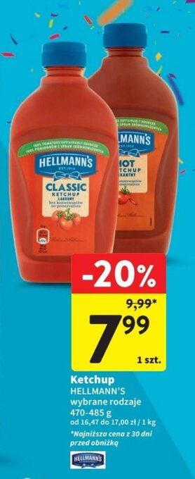 Intermarche Ketchup HELLMANN'S 470-485 g oferta