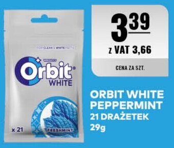 Eurocash ORBIT WHITE PEPPERMINT 21 DRAŻETEK 29g oferta