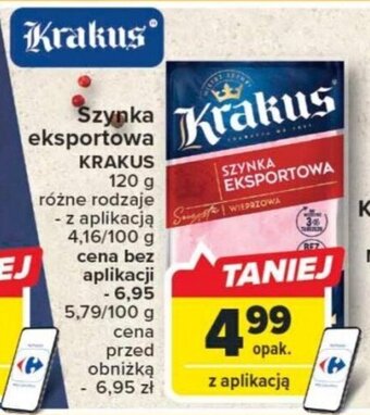 Carrefour Market KRAKUS Szynka eksportowa 120g oferta