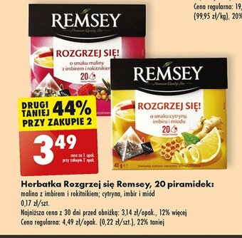 Biedronka Herbata malinowa z imbirem i rokotnikiem oferta