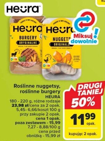 Carrefour Market HEURA Roślinne nuggetsy roślinne burgery 180-220g oferta