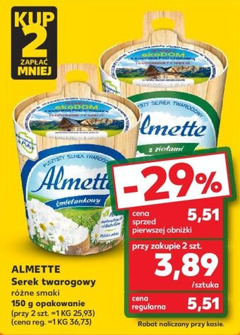 Kaufland ALMETTE Serek twarogowy 150 g oferta