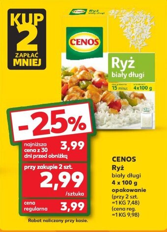 Kaufland CENOS Ryż 4 x 100 g oferta