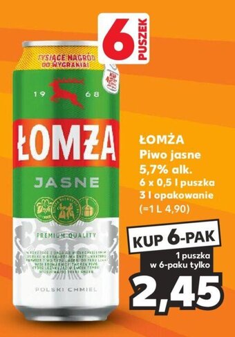 Kaufland ŁOMŻA Piwo jasne 5,7% alk. 500 ml oferta