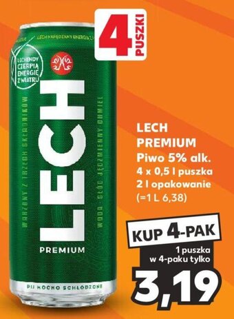 Kaufland LECH PREMIUM Piwo 5% alk. 500 ml oferta