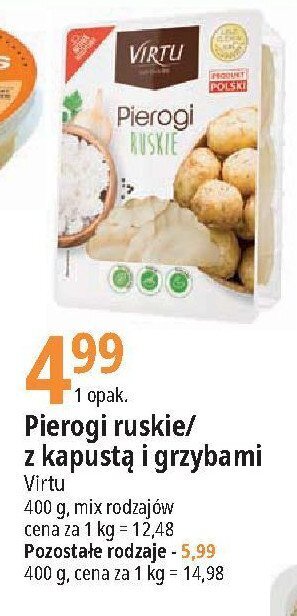 E.Leclerc Pierogi z kapustą i grzybami oferta