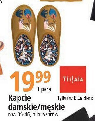 E.Leclerc Kapcie męskie 35-46 oferta
