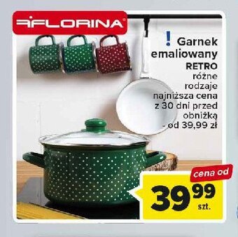 Carrefour Garnek emaliowany retro 18 cm oferta