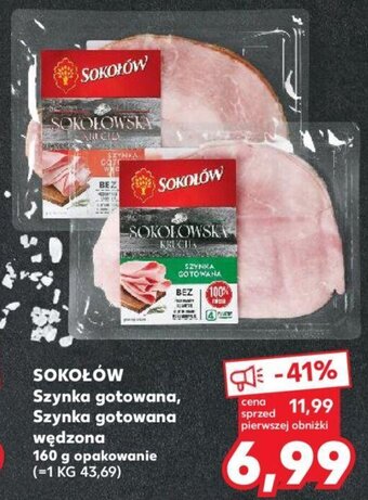 Kaufland SOKOŁÓW Szynka gotowana Szynka gotowana wędzona 160 g oferta