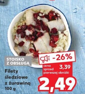 Kaufland Filety śledziowe z żurawiną 100 g oferta