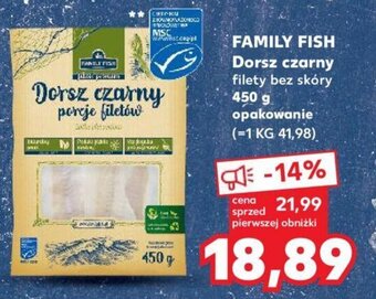 Kaufland FAMILY FISH Dorsz czarny filety bez skóry 450 g oferta