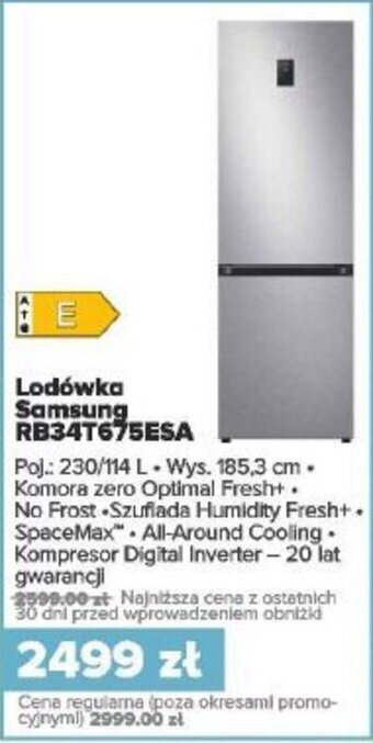 Max Elektro Lodówka Samsung RB34T675ESA oferta