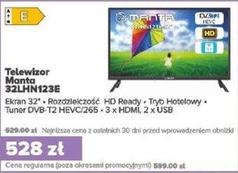 Max Elektro Telewizor Manta 32LHN123E oferta