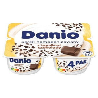 Auchan Danio serek homogenizowany z kawałkami czekolady 520 g (4 x 130 g) oferta