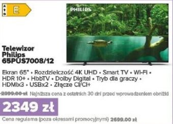 Max Elektro Telewizor Philips 65PUS7008/12 oferta