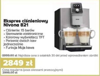 Max Elektro Ekspres ciśnieniowy Nivona 821 oferta