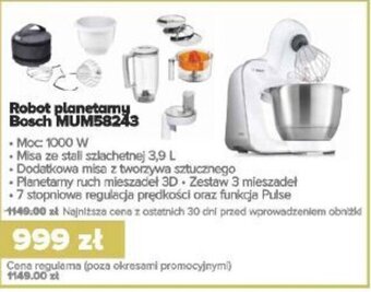 Max Elektro Robot planetary Bosch MUM58243 oferta