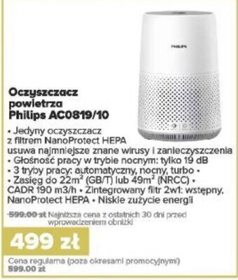 Max Elektro Oczyszczacz powietrza Philips AC0819/10 oferta