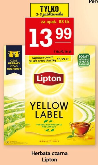 Gram Market Herbata czarna Lipton 88tb oferta