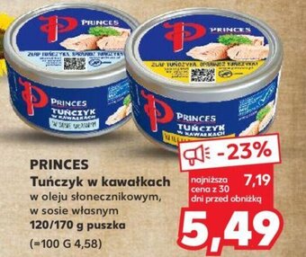Kaufland PRINCES Tuńczyk w kawałkach 120/170g oferta