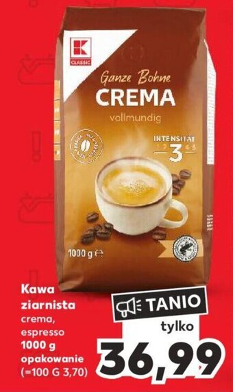Kaufland Kawa ziarnista 1kg oferta