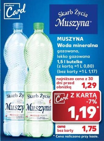 Kaufland MUSZYNA Woda mineralna 1,5l oferta