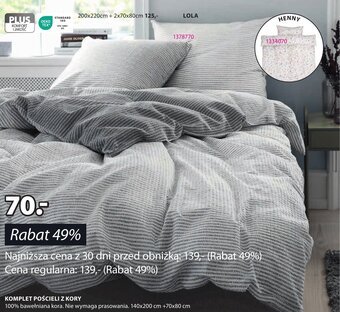 JYSK KOMPLET POŚCIELI Z KORY oferta