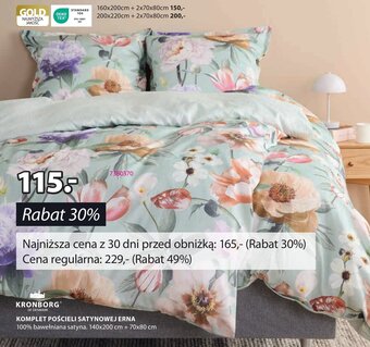 JYSK KOMPLET POŚCIELI SATYNOWEJ ERNA oferta
