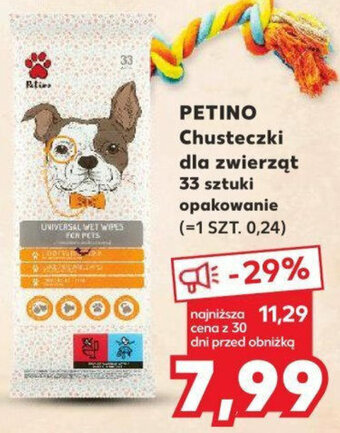 Kaufland PETINO Chusteczki dla zwierząt 33 sztuki oferta