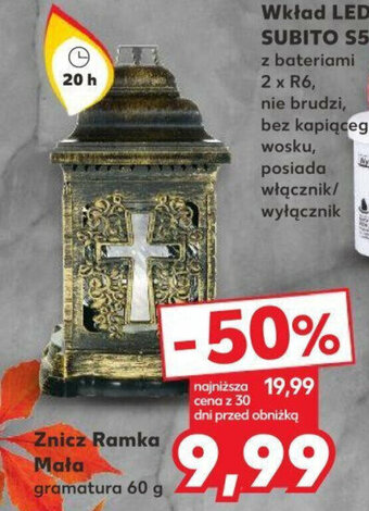 Kaufland Znicz Ramka Mala 60 g oferta